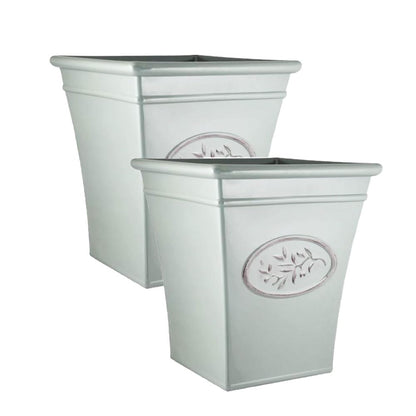 Plastic Outdoor Tall Square Olive Planter for Gardening – Flowers Pot