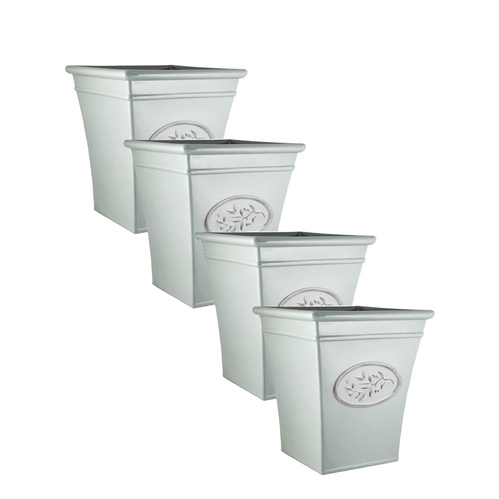 Plastic Outdoor Tall Square Olive Planter for Gardening – Flowers Pot