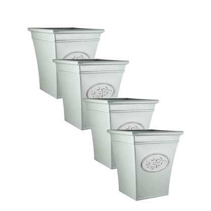 Plastic Outdoor Tall Square Olive Planter for Gardening – Flowers Pot