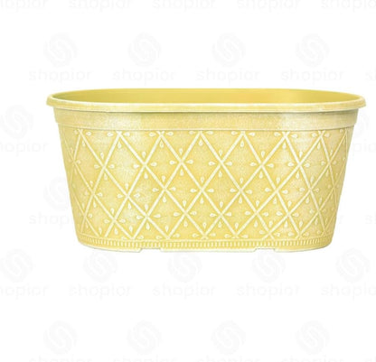 Powdered Whitewashed Trough Window Box – Decorative Plastic Outdoor Planter