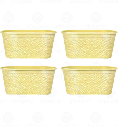 Powdered Whitewashed Trough Window Box – Decorative Plastic Outdoor Planter
