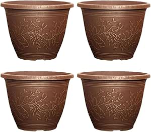 Round Linden Garden Plant Pot – Weatherproof Decorative Outdoor & Indoor Planter