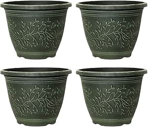 Round Linden Garden Plant Pot – Weatherproof Decorative Outdoor & Indoor Planter