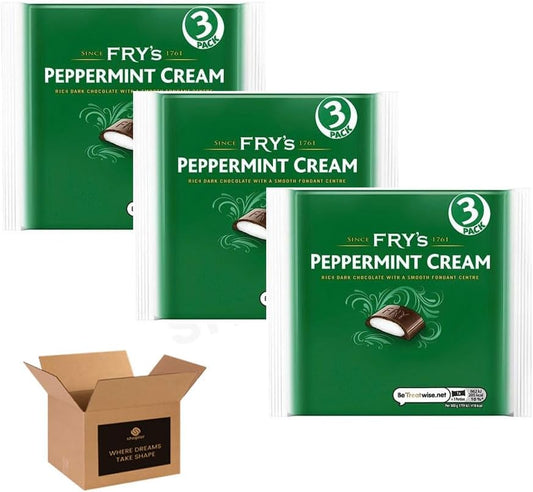 Fry’s Chocolate Cream Bar Bundle – Rich Dark Chocolate Bars (Chocolate Cream, Peppermint Cream & Orange Cream) – Snack Bars for Gifting, Sharing & Stocking Fillers
