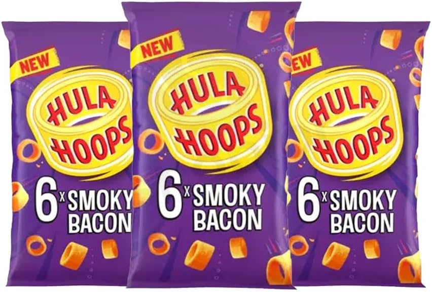 Hula Hoops Crisps Variety | BBQ, Cheese & Onion, Original, Ready Salted, Salt & Vinegar