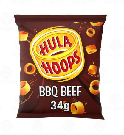 Hula Hoops Crisps Variety | BBQ, Cheese & Onion, Original, Ready Salted, Salt & Vinegar