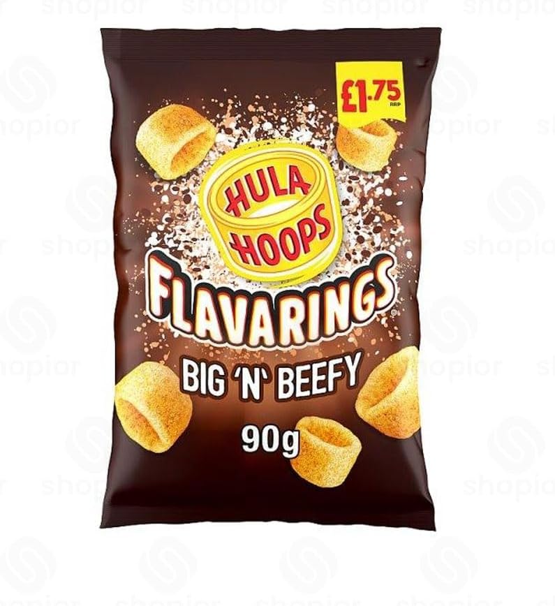 Hula Hoops Crisps Variety | BBQ, Cheese & Onion, Original, Ready Salted, Salt & Vinegar