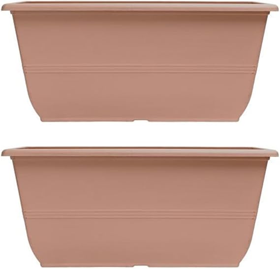 Peach Terracotta Plastic Plant Pots 30cm (12 Inch)– 10L Round Garden Planters
