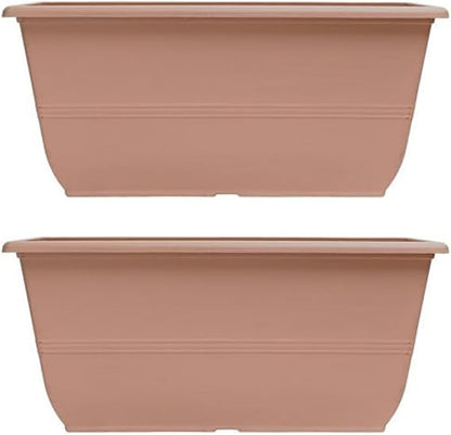 Peach Terracotta Plastic Plant Pots 30cm (12 Inch)– 10L Round Garden Planters