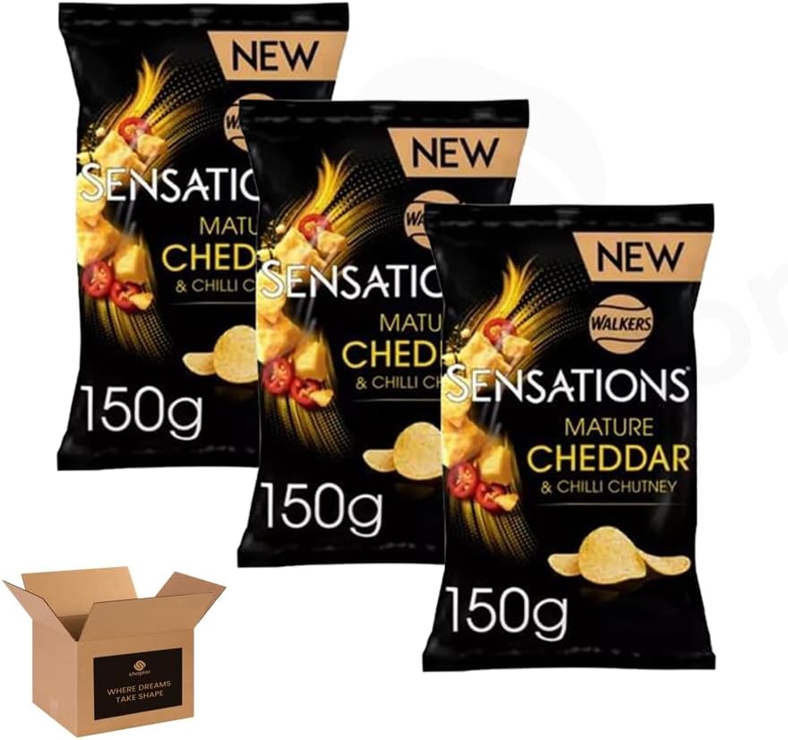 Walkers Sensations Crisps – Bold Spicy Sweet Flavour | 3 Pack | Premium Crunchy