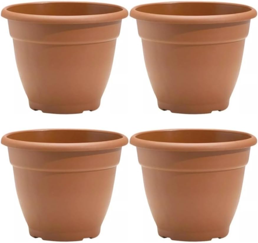 30cm (12 Inch) Plastic Planter Round Ascot Flower Pot | Garden Plant Pot