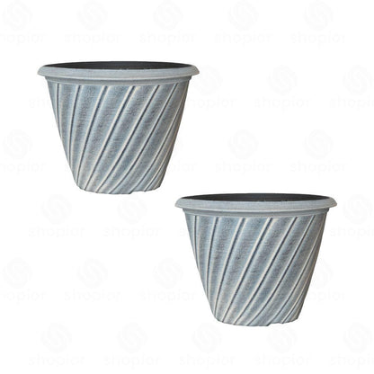 Willow 31cm (12 Inch) Aged Terracotta Planter – Large Plastic Plant Pot Indoor Outdoor