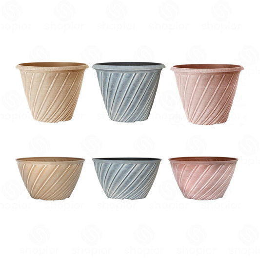 Willow 31cm (12 Inch) Aged Terracotta Planter – Large Plastic Plant Pot Indoor Outdoor