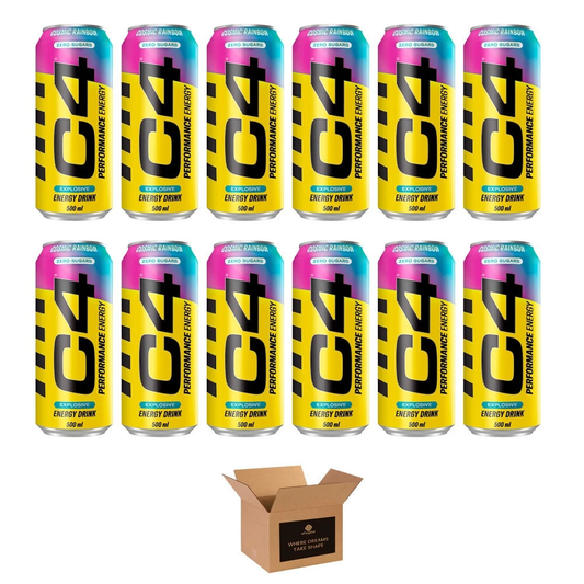 C4 Performance Energy Drink 500ml – Sugar Free Energy Boost with 160mg Caffeine, 1050mg Taurine &amp; 250mg Betaine | Explosive Energy, Great Taste, Zero Sugar