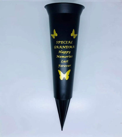 Special Nan Verse Graveside Memorial Grave Spiked Flower Vase