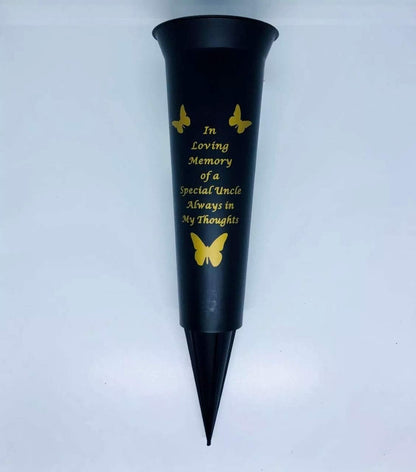 Special Nan Verse Graveside Memorial Grave Spiked Flower Vase
