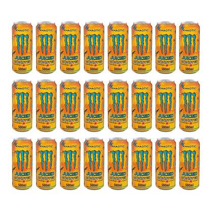 Monster Energy Drink Flavours | Juiced, Zero Sugar, Ultra, Monarch, Fiesta Mango, Strawberry Dreams, VR46, Punch | High Caffeine Sports Energy Drink | 500ml (Pack 12, Khaotic)