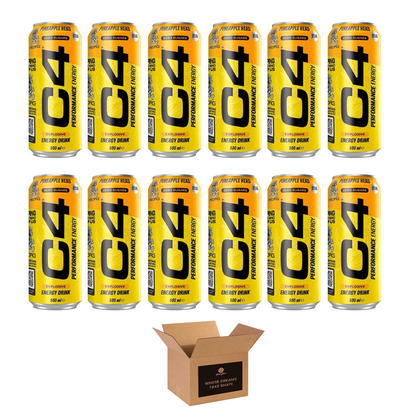 C4 Performance Energy Drink 500ml – Sugar Free Energy Boost with 160mg Caffeine, 1050mg Taurine &amp; 250mg Betaine | Explosive Energy, Great Taste, Zero Sugar